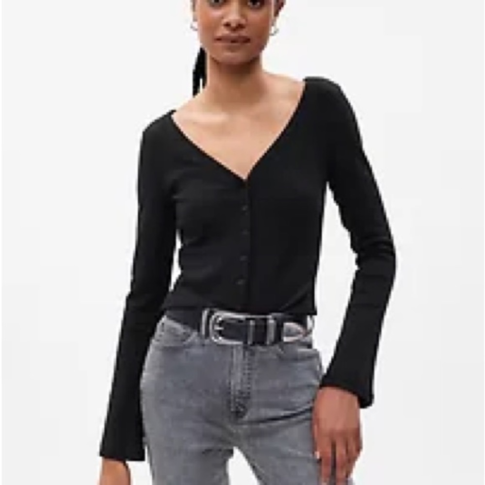 GAP shirt long sleeves L black